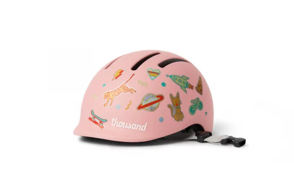 Casco-Thousand-Toddler-Plush-Pink-2-pegatinas